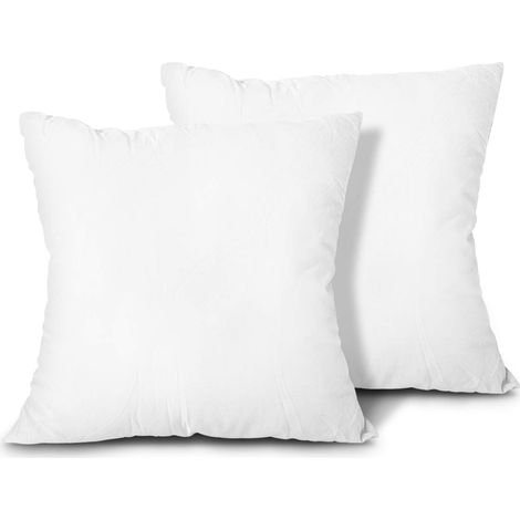 Lot de 2 coussins légers en polyester alternatif, coussins de canapé, taies d'oreiller, lavables en machine (blanc, 45,72 x 45,72 cm) (1/3)