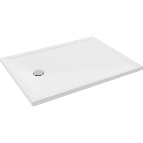 Receveur de douche 120 x 90 JACOB DELAFON Gaspard extra-plat céramique bonde à gauche (1/4)