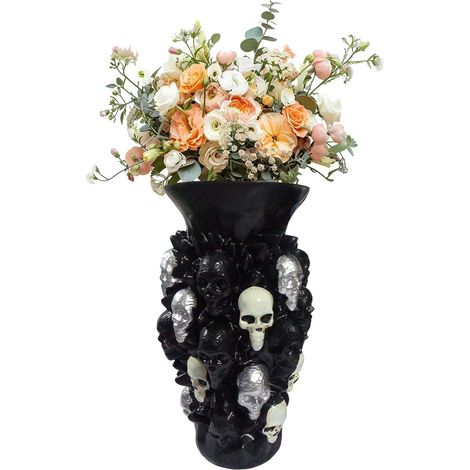 Pot De Crâne Décoration Table Haute Effrayante en Résine Pot D'Halloween Vase Gothique Décor Crâne Pour Décoration Maison Salon Chambre Cuisine Maison Hantée Bureau Extérieur Fêtes (1/5)