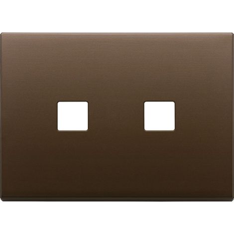 VIMAR - 22683.2.12 Placca 3Mx2 Flat bronzo scuro spazz.