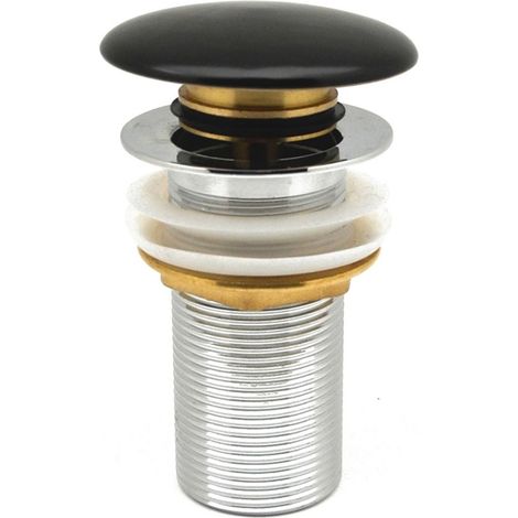PILETTA CLICK-CLACK LAVABO "FANCY MATT" CON TROPPO PIENO Misura: Nero Opaco (1/2)