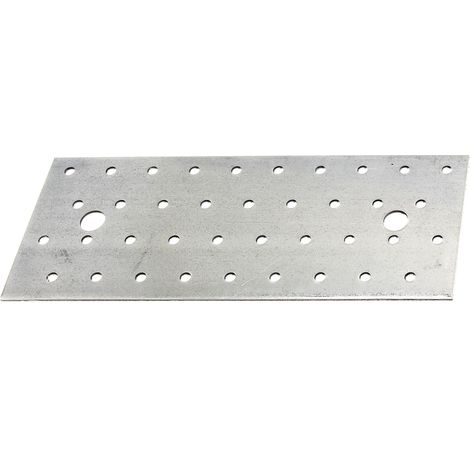 25 platines multi-trous 200 x 80 x 2mm galvanisé - Alberts (1/5)