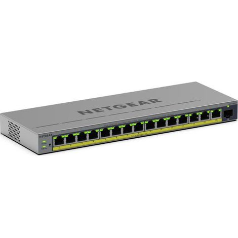 NETGEAR GS116EPP Géré L2/L3 Gigabit Ethernet (10/100/1000) Connexion Ethernet, supportant l'alimentation via ce port (PoE) Gris