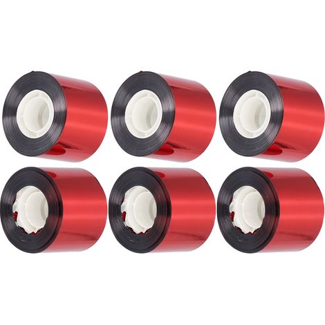 Lot de 6 bandes réfléchissantes anti-oiseaux pour le jardin, argent/rouge (1/5)