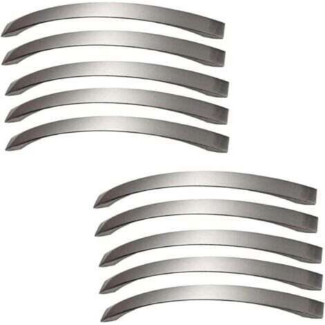 Lot de 10 poignées de placard de cuisine, poignées de cuisine en alliage d'aluminium brossé, adaptées aux armoires, tiroirs, armoires (entraxe 160 mm) (1/4)