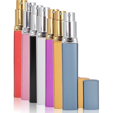 Lot de 7 vaporisateurs de parfum rechargeables, flacons en aluminium vides de 12 ml. (1/5)