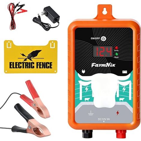 Électrificateur de Clôture Électrique , Étanche Alimentation – Choc pour La Protection des Animaux (1/5)