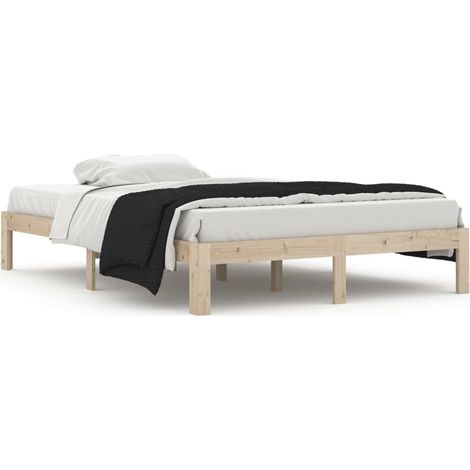 Maison Exclusive - Cadre de lit sans matelas bois massif de pin 140x200 cm