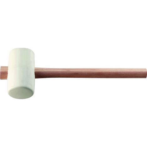 Marteau à embout caoutchouc tête-D.90mm tête-L.139mm blanc ES 70 Shore A plate TECWERK (1/2)