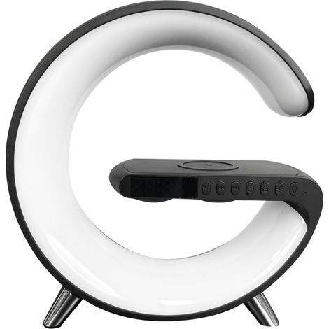 Lampe d'Ambiance Intelligente 15W avec Chargeur Sans Fil, Enceinte Bluetooth et Réveil - Prise UE (1/5)