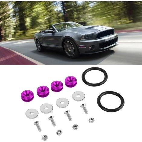 Aluminium-Verkleidungs- und Motorschrauben, Stoßstangenschraubensatz für Autos, violette Tönung, Kühlergrill- und Radlaufzubehör, hochbelastbare Befestigung, ästhetisches Tuning (1/5)