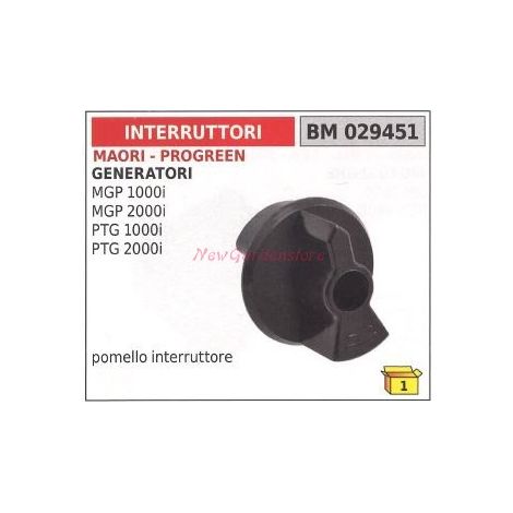 Pomello interruttore MAORI motore generatore MGP PTG 1000i 2000i 029451
