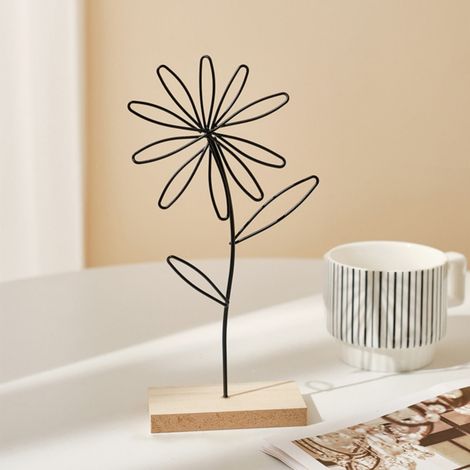 Feuille Décorative En Fer Forgé - Forme De Ginkgo Biloba - Pour Bureau Tableau Salon Chambre - Ornement De Bureau - 1 Pièce (1/5)