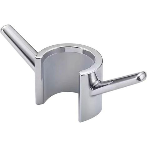 GDHZS-  Lot de 6 crochets de barre de douche faciles à installer sans perçage nécessaire pour économiser de l'espace pour serviettes et luffas (1/5)