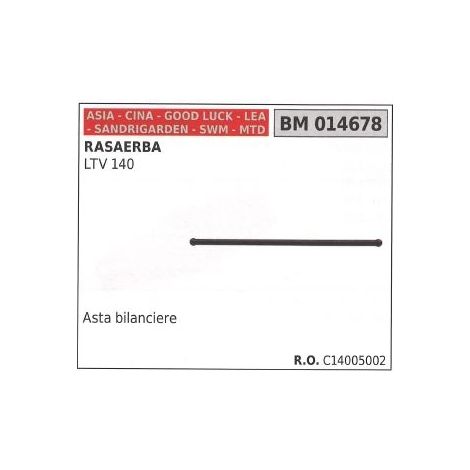 Balancín ASIA motor 4 tiempos cortacésped LTV 140 014678
