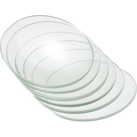 50mm Diamètre Montre Verre, 12 Paquets Bécher Couverture Lisse Bords Chanfreiné Arc pour Laboratoire, Transparent (1/5)