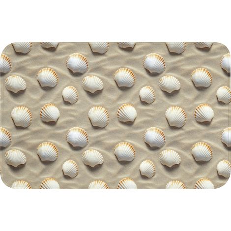 TAPIS DE BAIN Coquillages - Sable - Maritime 80x50 cm