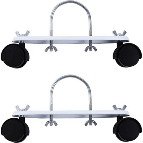 Lot de 2 supports de radiateur électrique, support de poulie mobile spécial pour radiateur électrique, poulie d'huile Ting Caster Base d'huile Ting Roulette de radiateur universelle, noir