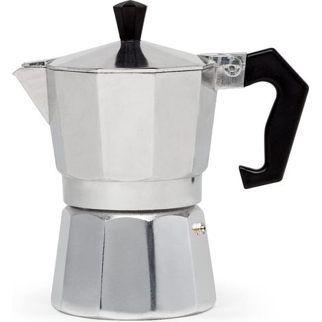 3 tazze - Moka classica argento per piano cottura - Per espresso italiano e cubano, macchina da caffè greca Cafeteras (1/4)