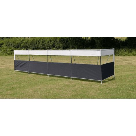 7.5M X 1.4M Pro Deluxe Windbreak - Aluminium Framed 5 Section Garden