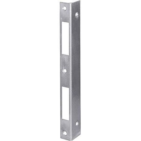 GRUNDMANN 11469 angolare per Porte Interne, lamiera di Chiusura con linguette cieche da 27 mm, Raccordo per Porta, Acciaio zincato Argento (1/2)