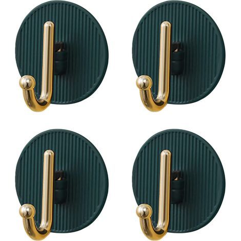 4pcs Accroche Torchon,Patere Salle de Bain,Crochet Mural Adhesif,Accroche Torchon Cuisine,Auto-Adhesif sans Percer Hook pour Cuisine (1/4)
