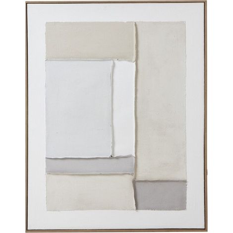 Contempo Beta Framed Painting on Canvas - Wood - L3 x W75 x H95 cm - Brown