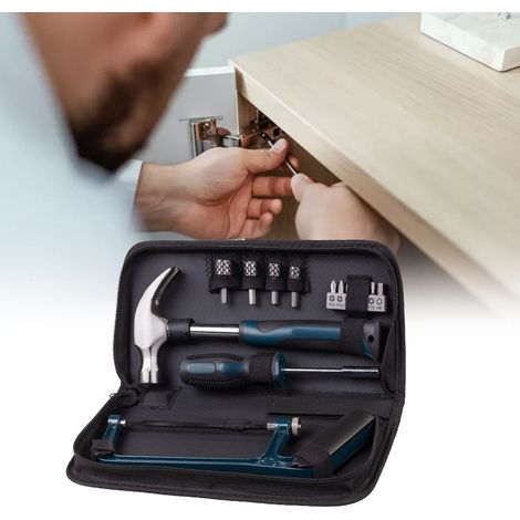 Coffret Multifonction de 15 Outils à Main avec Boîte de Rangement, Kit de Bricolage pour Maison et Garage (1/5)