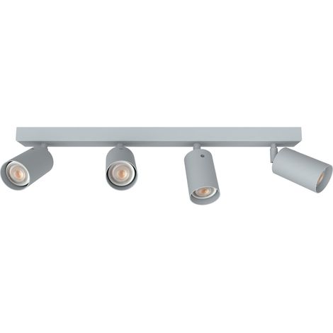 LUMICOM  FORM L Plafoniera, 4X GU10, max 33W, metallo, grigio, L.60cm