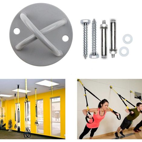 Suspension Trainer Mur support de plafond-Heavy Duty Ancre support pour crossfit,le yoga,le Swing et hamac,Sac de frappe et Solidité Bataille Cordes,bandes,Sangles de suspension(lot de 2) (1/5)