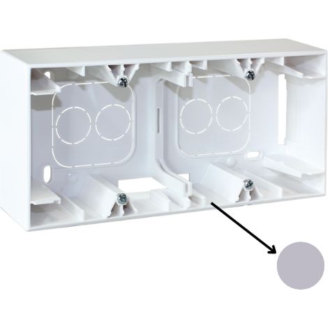 Cadre saillie 2 postes type A - COMETE Couleur Silver