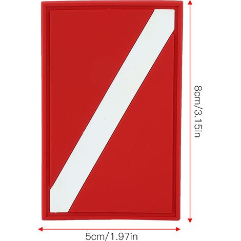 Badge de Plongée PVC pour Sac à Dos - Accessoire de Remplacement Drapeau Plongeur (1/5)