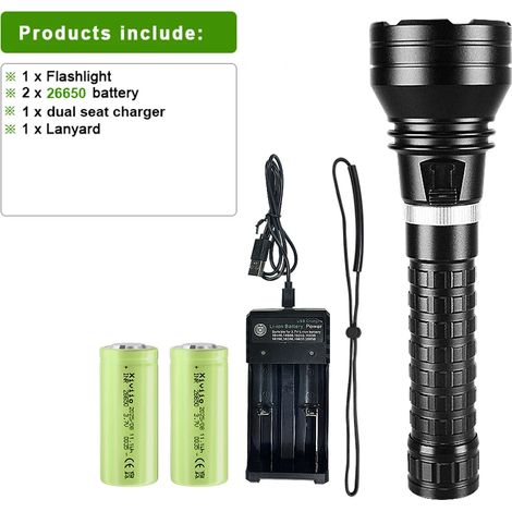 Lampe torche de plongée XHP360 (XHP360 D) 10 000 lm, puissante, étanche IPX8, pour la plongée sous-marine professionnelle, étanchéité jusqu'à 1 000 m, LED haute puissance. (1/5)