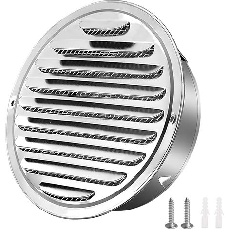 Griglia di ventilazione in acciaio inox da 100 mm, griglie (1/5)