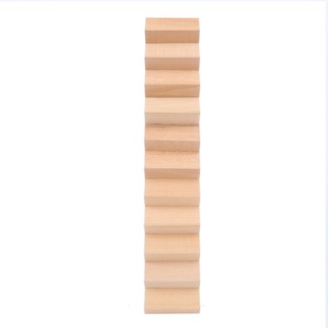 Escalier en Bois Miniature 1:12 pour Maison de Poupée DIY - Accessoire Décoratif sans Rampe