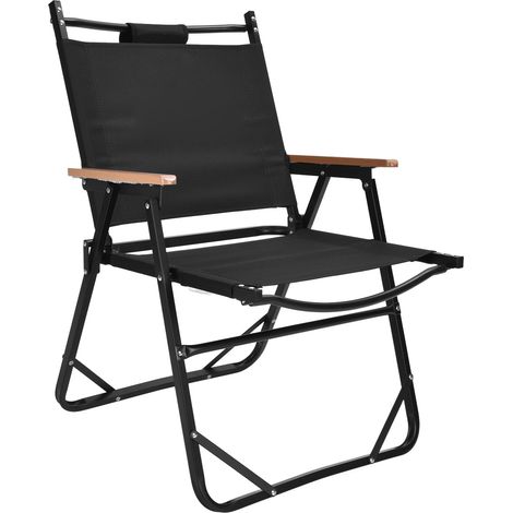 Chaise pliante en aluminium ultra-légère, grand fauteuil de camping et pique-nique, barbecue, pêche, plage, grand format. (1/5)