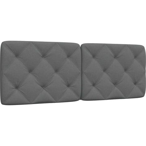 Kopfteil-Kissen Dunkelgrau 120 cm Stoff