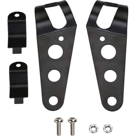 Support de phare universel pour fourche de moto, support de phare de moto noir (1/5)
