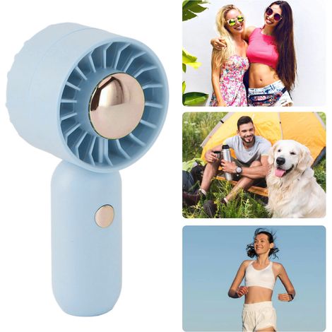 Mini-Taschenventilator für Studenten, USB-aufladbar, blaues Geschenk (1/5)