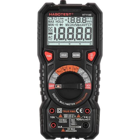Multimètre HT118E TRMS portable haute précision sans pile (1/5)
