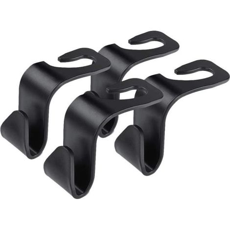 Crochets de Siège de Voiture - Lot de 6 - Noir - Acier (1/4)