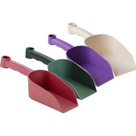 Lot de 4 pelles de jardin en plastique colorées - Outil de jardinage pour planter, ameublir le sol, transplanter, creuser et désherber- (1/5)