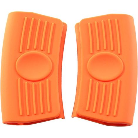 1 paire de cache-oreilles isolants à pince avec trous - orange (1/5)