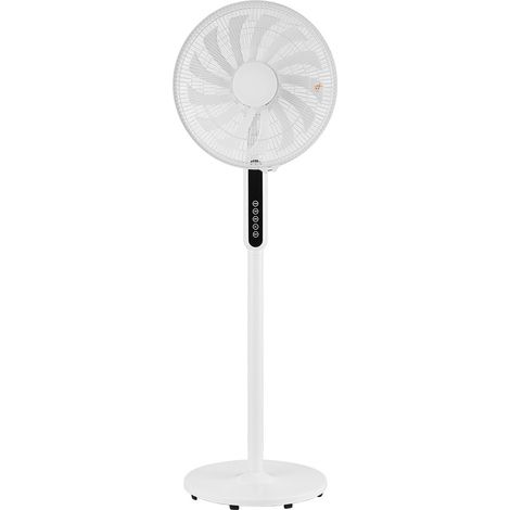 Ventilador de pie torbellino blanco 3velocidades 60w 13aspas regx41x41 display oscilante,remoto,temporizador (1/4)
