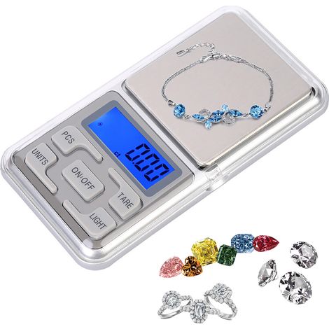 Balance de poche numérique portable 500 g 0,1 g avec rétroéclairage haute précision (1/5)