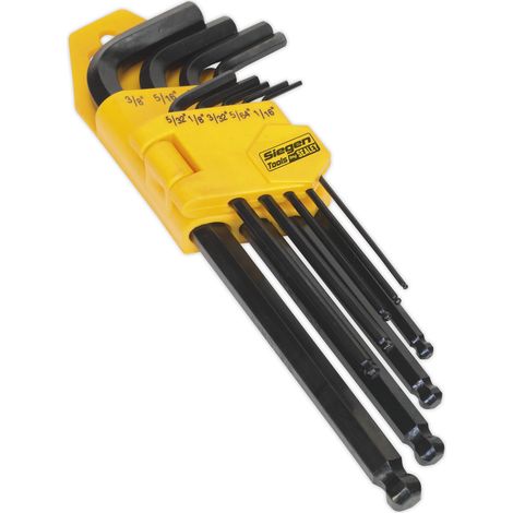 Sealey Ball-End Hex Key Set 9pc Long Imperial S01098