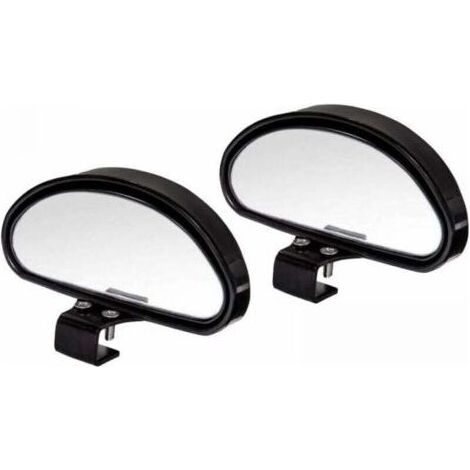 Rétroviseur Angle Mort - Miroir Convexe Réglable 360° - Pour Voiture Camion SUV Moto Camping-car Fourgonnette - Lot de 2 (1/4)