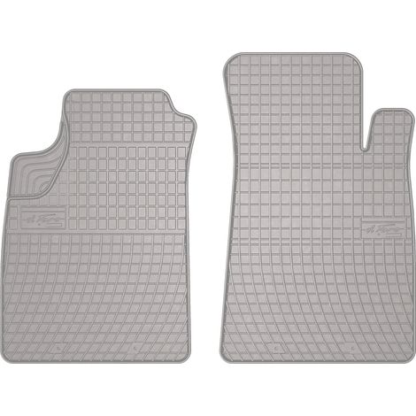 Alfombrillas de goma para coche: Renault Kangoo I kombivan, primera fila (1997-2008) - color gris a juego. (1/5)