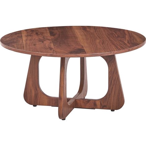 Mesa de centro tablero efecto madera estilo retro moderno de mediados de siglo marrón Gaillard (1/5)