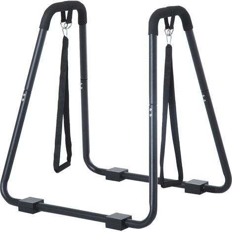 Estación de fondos de acero negro 90 x 81 x 92,5 cm con entrenador de suspensión (1/5)